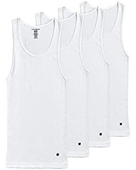 【中古】【インポート品・未当て嵌める】Lucky Brand Men\u0027s Classic A-Shirt Undershirt Tank Top (4 Pack)%ｶﾝﾏ% Size Large%ｶﾝﾏ% White\u0027