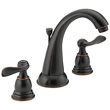 【中古】【輸入品・未使用】Delta Faucet Windemere 幅広バスルーム蛇口 オイル磨きブロンズ バスルーム蛇口 3穴 メタルドレインアセンブリ オイル磨きブロンズ B3596LF-OB