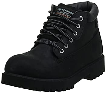 【中古】【インポート品・未当て嵌める】[スケッチャーズ] Sergeants Verdict Mens Leather Lace Up Boots-Black-30