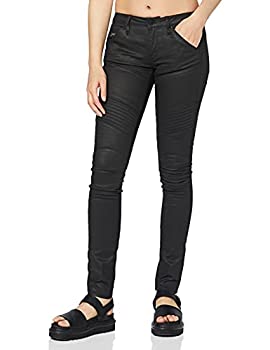 【中古】【インポート品・未当て嵌める】G-Star Raw レディース 5620 ミッドスキニージーンズ ディストロブラック 百貨店伸ばすこと US 大きさ: 30 色つや: 青碧
