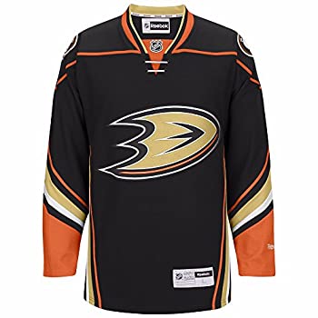 【中古】【インポート品・未当てはめる】Anaheim Ducks NHLリーボックブラック堅苦しさプレミアホームジャージーメンズの 黒いこと