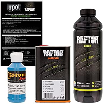 【中古】【輸入品・未使用】u-pol Raptor安全ブルーウレタンspray-on Truckベッドライナー&テクスチャコーティング、1リットル