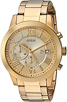 【中古】【インポート品・未当て嵌める】GUESS メンズ ステンレス鋼スチール写真 カジュアルウォッチ One Size ゴールド声の調子