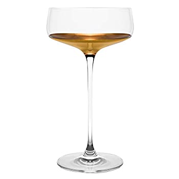 【中古】【輸入品・未使用】Barski - Handmade Glass - Champagne Saucer - Decororated And Dipped in 20 K gold on the bottom - 300ml - Gift Boxed - Made in Europe -