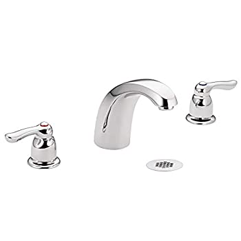 【中古】【インポート品・未当て嵌める】Moen 8924 御勤め用 M-Bition 幅ひろい洗面所水道の栓 グリッドストレーナー付き添い人 1.5gpm Cr
