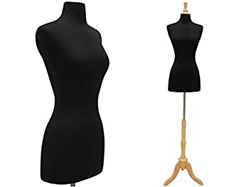 【中古】【輸入品・未使用】Roxy Display　新・サイズ6～8 Mサイズ女性用マネキン　木製三脚ベース　無地マネキン　36.5インチ 25インチ 37インチ BS-01NX(Maple) JF-FWP