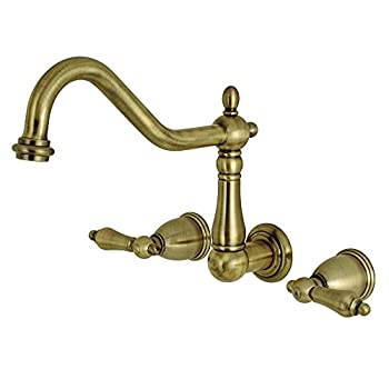 【中古】【輸入品・未使用】Kingston Brass KS1283AL ヘリテージ 壁取り付け式 洗面台蛇口 9-3/16インチ ビンテージ