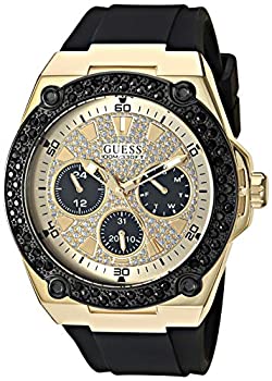 【中古】【インポート品・未当て嵌める】GUESS 45粍 スポーツウォッチ%ｶﾝﾏ% 黒いこと/ゴールド調。