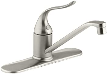 【中古】【輸入品・未使用】KOHLER 15171-F-BN Coralais(R) 3穴シンク 8-1/2インチ 注ぎ口とレバーハンドル キッチン蛇口 鮮やかなつや消しニッケル|スカイマーケットプラス