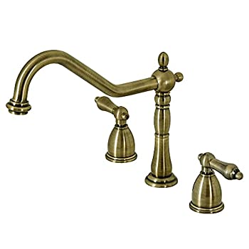 【中古】【輸入品・未使用】Kingston Brass KB1793ALLS ワイドスプレッド キッチン蛇口 アンティーク真鍮
