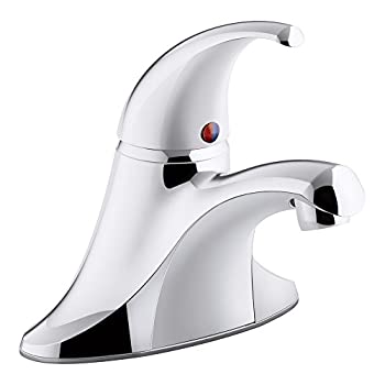 【中古】【インポート品・未当てはめる】Kohler K-15583-4RA-CP Coralais シングル手持ち部分 真っただ中仕かける バスルームシンク水道の栓 ポップアップドレインと0.5Gpm バンダル抵抗力エアレータ