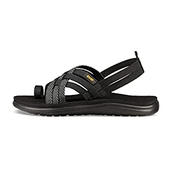 【中古】【インポート品・未当て嵌める】TEVA レディース Voya 同盟罷工さあ美 軽さ 好いたらしい 速乾 心地よい 運動競技 サンダル%ｶﾝﾏ% ヘラブラック。%ｶﾝﾏ% 10