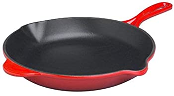 【中古】【インポート品・未当てはめる】Le Creuset エナメル鋳鉄 10-1/4in スキネットボール 鉄製手持ち部分付き添い人 桜んぼう