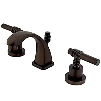 【中古】【輸入品・未使用】Kingston Brass KS4945ML Two Handle 4 in. to 8 in. Mini Widespread Lavatory Faucet with Brass Pop-up