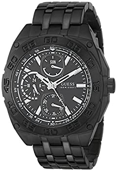 【中古】【インポート品・未当て嵌める】GUESS Men\u0027s U0487G2 Black Ionic Plated Multi-Function Watch