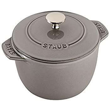 【中古】【インポート品・未当て嵌める】Staub Cast Iron Petite French Oven (1.5-クォート%ｶﾝﾏ% Graphite Grey) by Staub