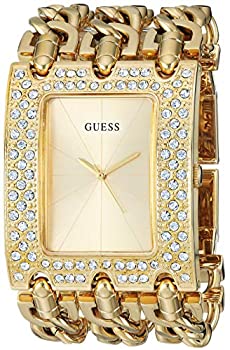 【中古】【輸入品・未使用】GUESS レディースステンレススチールクォーツ腕時計 ステンレススチールストラップ ゴールド 46 (モデル:U1275L2)