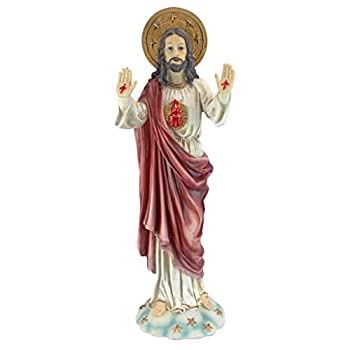 【中古】【輸入品・未使用】(Jesus) - Sacred Heart of Jesus Italian Style Garden Statue