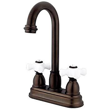 【中古】【輸入品・未使用】Kingston Brass KB3495PX Restoration 4-Inch Centerset Bar Faucet%ｶﾝﾏ% Oil Rubbed Bronze by Kingston Brass