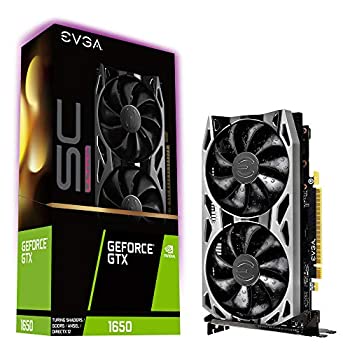【中古】【インポート品・未当てはめる】EVGA GeForce GTX 1650 SC ウルトラ力くらべ 04G-P4-1057-KR 4GB GDDR5 デュアル愛読者 金属元素うしろ側お皿