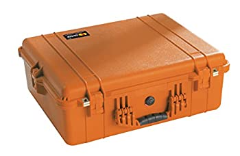 【中古】【インポート品・未当て嵌める】PELICAN 捉え所のない容れもの 1600 46L オレンジ色 1600-000-150