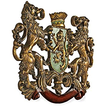 【中古】【輸入品・未使用】英国壁彫刻 王家のライオン 紋章 彫像 装飾/ Design Toscano Inc Heraldic Royal Lions Coat of Arms Wall Sculpture[並行輸入品]｜スカイマーケットプラス