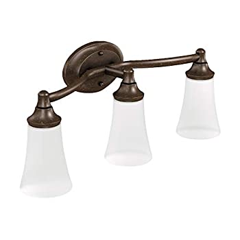 【中古】【輸入品・未使用】Moen YB2863ORB Eva 3ライト デュアルマウント 浴室 洗面化粧台器具 つや消しガラス オイル磨きブロンズ|スカイマーケットプラス