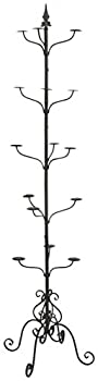 【中古】【輸入品・未使用】Displays2go Tall Multi-Tiered Rotating Wrought Iron Hat and Coat Rack%ｶﾝﾏ% Black