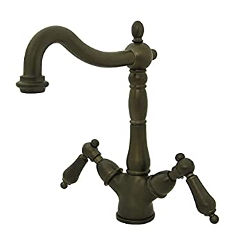 【中古】【輸入品・未使用】Kingston Brass KS1495AL Two Handle Vessel Sink Faucet with Optional Cover Plate|スカイマーケットプラス