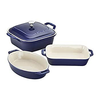 【中古】【輸入品・未使用】Staub Ceramics ベーキングディッシュセット 4点 ダークブルー 43,522円