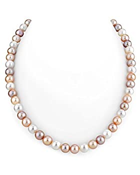 【中古】【輸入品・未使用】The Pearl Source 14Kゴールド 7-8mm AAAA品質 マルチカラー 淡水養殖真珠ネックレス レディース 長さ18インチ