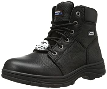 【中古】【インポート品・未当て嵌める】Skechers Work Workshire 兀鷹 US 大きさ: 7 色つや: 黒いこと