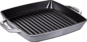 【中古】【インポート品・未当て嵌める】Staub ダブル手持ち部分 食べ物屋 真四角 13in グラファイトグレー