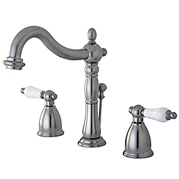 【中古】【輸入品・未使用】Kingston Brass Kb1978Pl Widespread Lavatory Faucet - Satin Nickel Finish