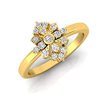 【中古】【輸入品・未使用】1/4カラット クラスター スターリングシルバー 人工 成人 ダイヤモンド リング 女性用
