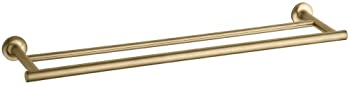 【中古】【インポート品・未当てはめる】KOHLER K-14375-BGD Purist 24in ダブルタオルバー 晴れ晴れしいなモデーン 無光沢ゴールド