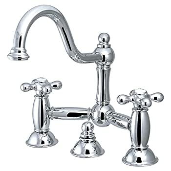 【中古】【輸入品・未使用】Kingston Brass KS3911AX Two Handle 8 in. Widespread Lavatory Faucet with Brass Pop-up