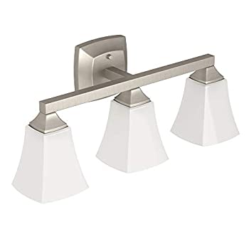 【中古】【輸入品・未使用】Moen YB5163BN Voss 3ライト デュアルマウント 浴室 浴室 化粧台 器具 すりガラス つや消しニッケル
