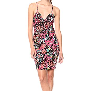 【中古】【輸入品・未使用】Guess レディース ノースリーブ ルシッドジャングルドレスドレス、ルーシッドジャングルブラックプリント、L