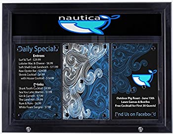 【中古】【輸入品・未使用】displays2go Bulletin Board with swing-openロックドア壁マウントされ、ブラック仕上げアルミフレーム(odm851431h)