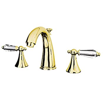 【中古】【輸入品・未使用】Kingston Brass KS2972WLL Wilshire ワイドスプレッドバスルーム蛇口 光沢真鍮