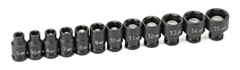 【中古】【インポート品・未当て嵌める】Grey Pneumatic 9712UM 0.25 インチ. Surface Drive 12 Pc. Std Univ Metric Set