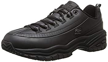 【中古】【インポート品・未当て嵌める】（スケッチャーズ）Skechers Work Soft Stride-Softie レディース上滑り打ちきりレースアップシューズ US 大きさ: 6 W US 色つや: 黒いこと