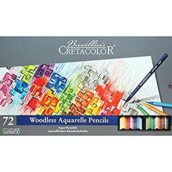 【中古】【インポート品・未当て嵌める】クレタ色つや 水彩画色鉛筆 アクアモノリス 72色書き割り