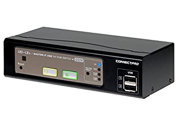 【中古】【輸入品・未使用】ConnectPRO UD-12+KIT%ｶﾝﾏ% 2-port USB DVI KVM switch w/ DDM & multi-hotkey by ConnectPRO [並行輸入品]