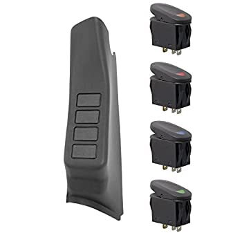 【中古】【インポート品・未当て嵌める】牢固たるな山の背17235.96 Aピラー4スイッチポッドキット、黒いこと、左方面、11-14ジープ・ラングラーJK