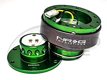 【中古】【輸入品・未使用】NRG ステアリングホイールクイックリリースキット - 第2世代 - グリーン チタンリング付き SRK-200GN