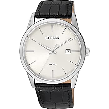 【中古】【輸入品・未使用】Citizenメンズ腕時計 クォーツ ステンレススチール製 レザーバンド カジュアルウォッチ ブラック (モデル：BI5000-01A) [並行輸入品]