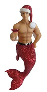 【中古】【インポート品・未当て嵌める】12月金剛石Jingle MermanクリスマスHoliday Ornament???目あたらしいfor 2013