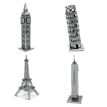 【中古】【インポート品・未当て嵌める】[金属元素地べた]Metal Earth 3D Laser Cut Model 4 Landmarks Set MMS016-019-024-046 [並行輸入品]